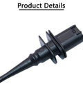 Exterior Ambient Air Temperature Sensor With Connector Pigtail Replacement For Bmw Models, black plastic part with connector for installation.