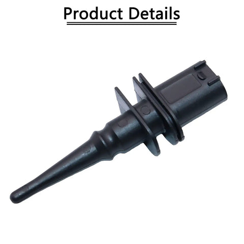Exterior Ambient Air Temperature Sensor With Connector Pigtail Replacement For Bmw Models, black plastic part with connector for installation.