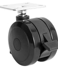 Built Tough Locking Caster Wheels For Weber Spirit 200 And 300 Series Grills with sleek black wheels and metal mounting plate.