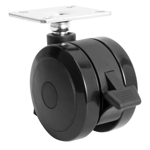 Built Tough Locking Caster Wheels For Weber Spirit 200 And 300 Series Grills with sleek black wheels and metal mounting plate.