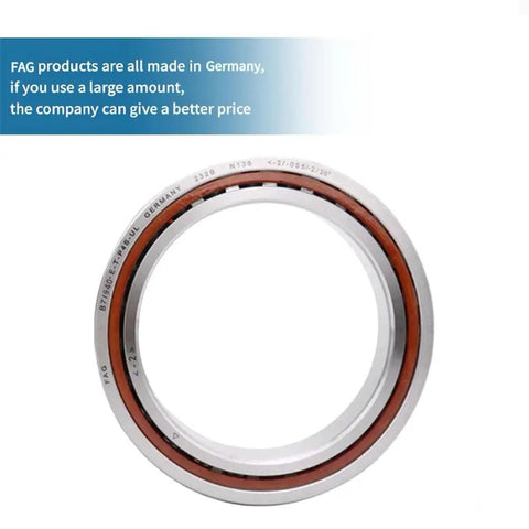 Ultra Precision Angular Contact Ball Bearing B71940 E T P4S German Crafted showing inner ring and angled profile for spindle upgrades.