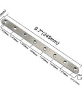 Stainless Steel Corner Brackets 9.7 Inch 8 Hole Straight Fixing Brace Plates Pack of 4 with Mending Screws 3mm Thick Rustproof