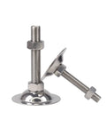 Heavy Duty Stainless Steel Furniture Levelers 8 Pack Adjustable M12 Thread Feet for tables, sofas, and cabinets.