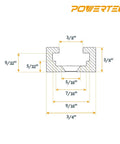 Technical diagram showing dimensions of 2 Sets T Track Intersection Kit With Predrilled Mounting Holes And Wood Screws.