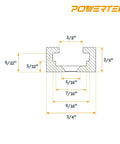 Diagram of 3 Inch T Track Intersection Kit With Predrilled Mounting Holes And Wood Screws 2 Sets Aluminum Universal T Track Accessories