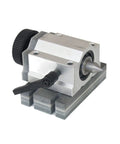 Built Tough Nema23 Stepper Motor With Fourth Axis Rotary Setup For CNC Wood Routers featuring metal construction and precision tip.