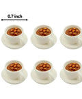 Whimsical Hot Cocoa Door Hinge Toppers Set Of 6 Magnetic Heads For Metal Doors And Surfaces, showing six miniature cocoa cups.