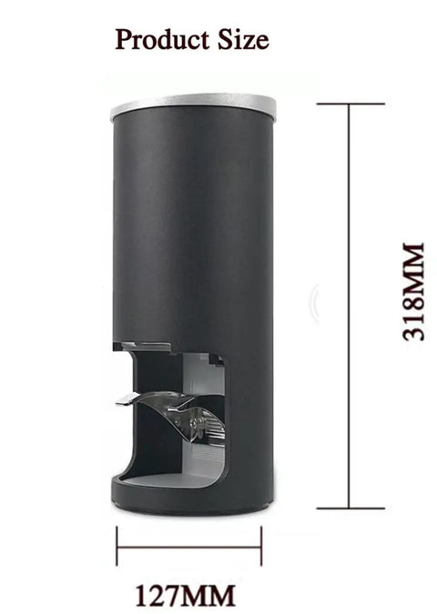 Pro Grade Electric Coffee Tamper With Digital Pressure Gauge 58mm Stainless Steel Barista Tool For Home Shop Espresso Prep Makes Pulling Shots A Breeze Quick Setup Black size display showing 127MM by 318MM.