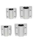Premium Linear Motion Ball Bearing Slide Block Bushing Scs6uu, aluminum housing, multiple sizes for CNC machines and 3D printing.