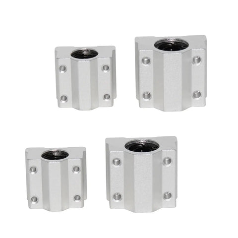 Premium Linear Motion Ball Bearing Slide Block Bushing Scs6uu, aluminum housing, multiple sizes for CNC machines and 3D printing.