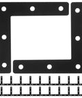 Heavy Duty Dark Steel Right Angle Corner Brackets Set, 30 Pieces with Pre Drilled Holes, Flat Brace Plates for Furniture Repair