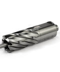 Annular cutter with Weldon shank, side view, 3/4 in diameter, 1 in depth of cut for magnetic drill press