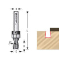 Slick Carbide Tipped Keller Dovetail Router Bit For Woodworking Crew with dimensions shown for cutting details.