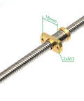 365mm T8 TR8x8 Z Axis Lead Screw With Anti Backlash Spring Loaded Brass Nut Upgrade Kit, 8mm Lead For Ender 3 V2 Neo Pro And Voxelab 3D Printers