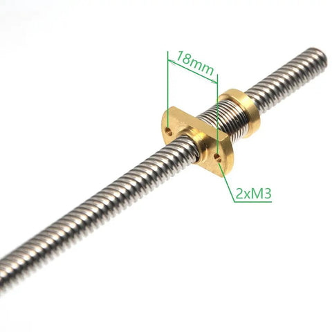 365mm T8 TR8x8 Z Axis Lead Screw With Anti Backlash Spring Loaded Brass Nut Upgrade Kit, 8mm Lead For Ender 3 V2 Neo Pro And Voxelab 3D Printers