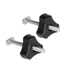 Two Pack M8 T Track Bolts With Knobs And T Slot Clamps For Woodworking Jigs And Fasteners Cast From Lightweight Plastic Easy To Tighten With Zero Sharp Edges Pro Grade Great For Hand Tools Screws Nuts And Clamps