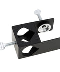 Deck Torch Clamp Bracket Set for Outdoor Mounting on Porch Rail Table Fence, black powder coated cast iron clamp view