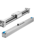 Heavy Duty Rodless Cylinder And Pneumatic Actuator Double Acting Air Powered Linear Motion, aluminum, dual action design, suitable for assembly lines.