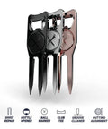 Six In One Premium Golf Divot Tool With Magnetic Ball Marker Bottle Opener Club Tee Groove Cleaner And Putting Alignment