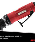 Pro-Level.6 HP Angle Die Grinder, 18000 RPM Spindle Lock with speed control switch for precision work.