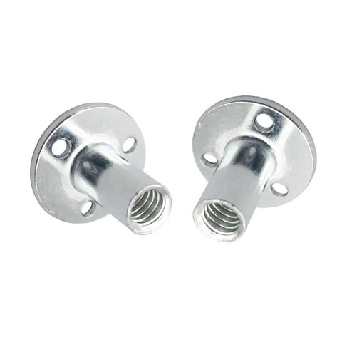 Five Piece M12 T Nut Set With Circular Base Flange Carbon Steel For Screw In Fixing Nut For Furniture Assembly And Wood Joinery