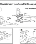 F-8E Crusader Early Non-Hymp Resin Kit Accessory For 1/48 Hasegawa Aircraft Kits Unpainted And Unassembled Instructions