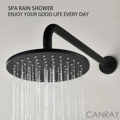 16 Inch Shower Extension Arm In Brushed Nickel With Flange For Wall Mounted Rain Shower Head, 90 Degree Long Pipe