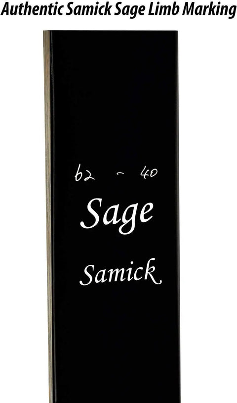 Recurve Bow Limbs Takedown Replacement 25 To 60 Lbs Ambidextrous showing Samick Sage marking for durability.