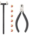 Pro Grade Archery Bow Tuning Kit With T Square Ruler, Nock Pliers, And 6 Brass Nocking Points For Recurve Bow tools displayed