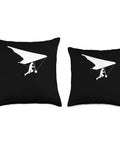 Funny Hang Glider Art Throw Pillow For Men And Women Hang Gliding Enthusiasts Gift Idea For Air Sport Flyers Dope Double Sided Print Pillow