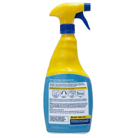 Air And Fabric Odor Eliminator 32 Oz Fast Acting No Color Spray For Home Car And Office, back label view