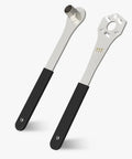 Cassette Removal Tool Set With Wrench And Lockring Tool For 10T And 11T Sprockets, black rubber grips, heavy-duty steel, Ni Cr plated