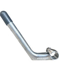 Ride-Ready Gooseneck Bike Stem Aluminum Alloy For 22.2mm Fork Tube And 25.4mm Handlebar, 80mm Length, Silver Finish Side View
