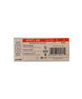 Box label of 15 Amp 125 Volt Duplex Self Test Slim GFCI Outlet White 4 Pack No Fuss Self Test On Power Up In Under 3 Seconds