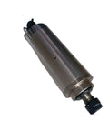 Badass 5.5KW Water Cooled Spindle Motor Packed With Er25 Mount blasting past 24000 RPM on 220V plug close-up view.