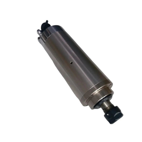 Badass 5.5KW Water Cooled Spindle Motor Packed With Er25 Mount blasting past 24000 RPM on 220V plug close-up view.