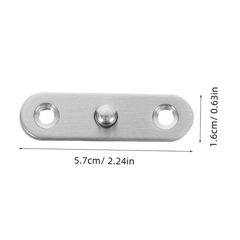 Secret Door Hinges 360 Degree Rotatable Hidden Hinges For Cabinets In Stainless Steel, viewed from the front with dimensions