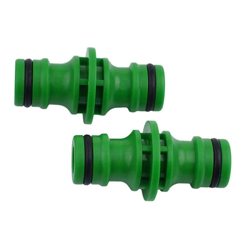 10 Pack Double Male Hose Pipe Connectors Quick Connect ABS Plastic With Rubber O Ring For Garden Watering And Irrigation