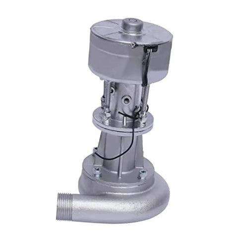 Grab And Go Portable Micro Hydro Generator 500W 110V for home use, lightweight silver water turbine, waterproof seal visible