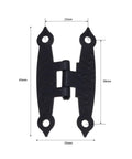 Rotating Concealed Cabinet Hinges Set 10 Pieces H Type Door Fittings with screws, dimensions shown in mm