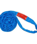 Blue 20 Foot Endless Loop Strap Polyester Lift Sling Round Sling for versatile lifting configurations, lightweight and user friendly.