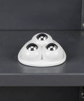 12pcs Furniture Caster Wheels, 360 Degree Swivel Self Adhesive with three shiny ball casters on a white triangular base
