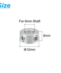 Diagram of Built To Last 6mm Shaft Collar Clamp On Set, 12mm Outer Diameter, showing dimensions and design features.