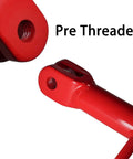 Close-up of red pre-threaded Spring Loaded Kickstand For Coleman CT100U CC100X Baja DB30 Doodle Bug Mini Bikes with 138mm length.