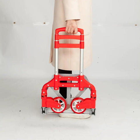Slick Folding Hand Truck Dolly With 165 Lb Capacity And Telescoping Handle Dang Lightweight Portable Cart With Smooth Rubber Tires For Groceries Luggage Or Moving Tasks That Roll Easy No Sweat