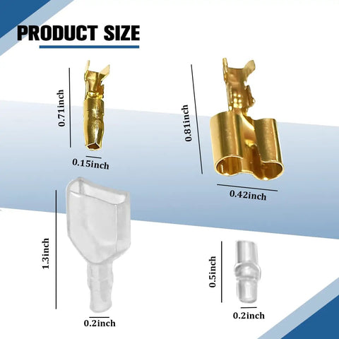 Top Tier 50 Set Double Bullet Wire Connectors For Cars Trucks And RVs Featuring Heavy Duty Brass Terminals With Silicone Insulation Sleeves Perfect Male Female Plug In Auto Electrical Kit That Is Super Easy To Install And Built Tough For Your Ride. brass bullet connectors size chart