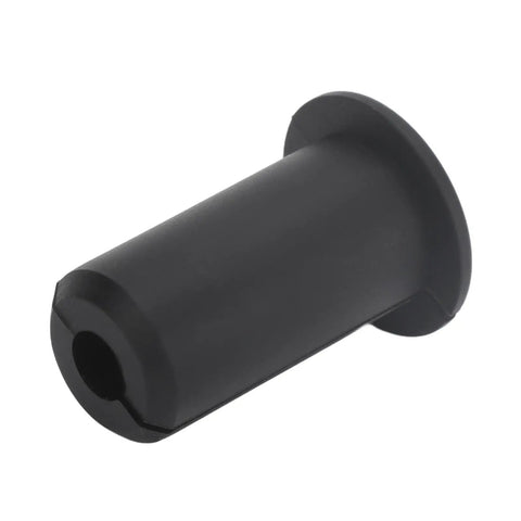 Tidy Up Your Desk With These Cool Jeffergarden Silicone Cable Grommets. A 10 Pack Set Of Premium Black Cord Hole Covers That Keep Dust Low And Water Out, Perfect For Home Office setups Or RVs. black silicone cable grommet, 38 x 26 mm, single angled view