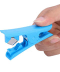 Portable MTB Hydraulic Brake Line Cutter For Bike Disc Brakes, blue ABS, easy grip hydraulic hose tool in hand