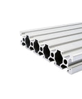 Aluminum T Slot Profile for CNC 3D Printer Frame European Standard Anodized Finish 2020 2040 2060 2080 Series, 250mm Length, Beefy Built To Last Durable Builder Rail for Custom Projects. silver aluminum T-slot profile extrusion, 250mm