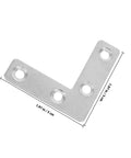 36 Piece Heavy Duty L Shaped Shelf Brackets Stainless Steel For Wall Mounted Shelves with dimensions shown